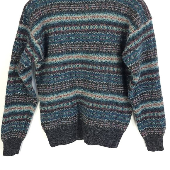 Hunt Club Pullover Sweater Men's Medium Multicolor Wool Fair Isle Geometric - Picture 6 of 7
